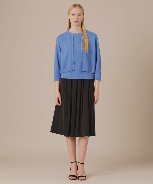 MACKINTOSH LONDON(マッキントッシュ ロンドン)の「ガーターホールガーメントニットカーディガン(カーディガン/ボレロ・レディース・ブラック/ライトブルー/ホワイト・38)」の6枚目の写真