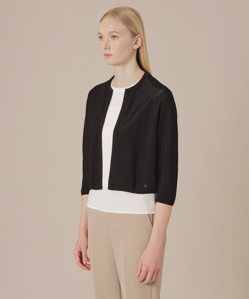 MACKINTOSH LONDON(マッキントッシュ ロンドン)の「ガーターホールガーメントニットカーディガン(カーディガン/ボレロ・レディース・ブラック/ライトブルー/ホワイト・38)」の8枚目の写真