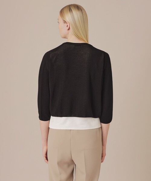 MACKINTOSH LONDON(マッキントッシュ ロンドン)の「ガーターホールガーメントニットカーディガン(カーディガン/ボレロ・レディース・ブラック/ライトブルー/ホワイト・38)」の9枚目の写真