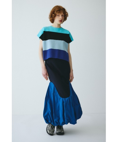 HeRIN.CYE（ヘリンドットサイ）の「Border box tops　　ボーダーボックストップス（ニット/セーター・レディース・ブルー系その他/グリーン系その他/オレンジ系その他・FREE）」の8枚目の写真