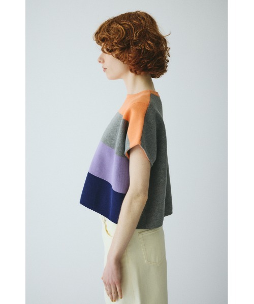 HeRIN.CYE（ヘリンドットサイ）の「Border box tops　　ボーダーボックストップス（ニット/セーター・レディース・ブルー系その他/グリーン系その他/オレンジ系その他・FREE）」の20枚目の写真
