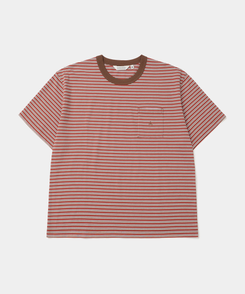 UNIFORM BRIDGE(ユニフォームブリッジ)の「ubc multi stripe s/s t-shirt red(Tシャツ/カットソー・メンズ・その他・MEDIUM/LARGE/X-LARGE/XX-LARGE)」の1枚目の写真