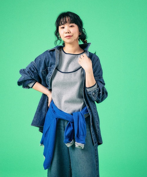 LEPSIM(レプシィム)の「キャミドッキングリブプルオーバー 639368(Tシャツ/カットソー・レディース・グレー/イエロー/オフホワイト・FREE)」の15枚目の写真