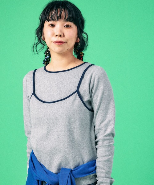 LEPSIM(レプシィム)の「キャミドッキングリブプルオーバー 639368(Tシャツ/カットソー・レディース・グレー/イエロー/オフホワイト・FREE)」の18枚目の写真