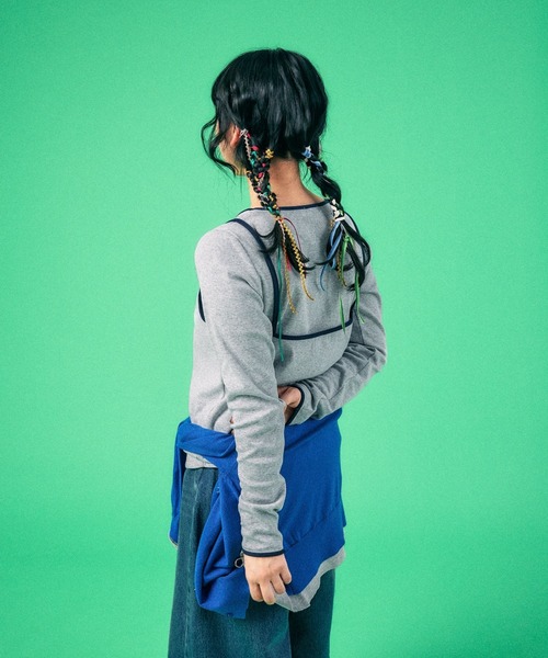 LEPSIM(レプシィム)の「キャミドッキングリブプルオーバー 639368(Tシャツ/カットソー・レディース・グレー/イエロー/オフホワイト・FREE)」の19枚目の写真