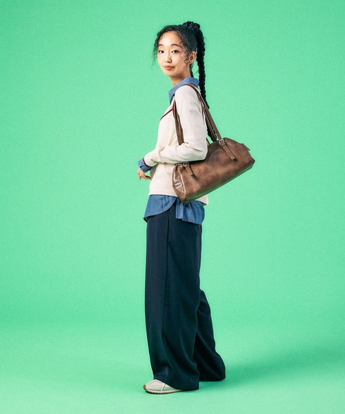 LEPSIM(レプシィム)の「キャミドッキングリブプルオーバー 639368(Tシャツ/カットソー・レディース・グレー/イエロー/オフホワイト・FREE)」の9枚目の写真