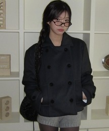 semplice（センプリチェ）の「ダブルブレスト ショートコート（ピーコート）」