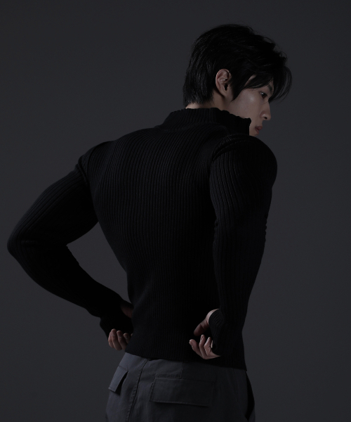 CARMID（カミド）の「グローリーハンドウォーマーツーウェイニットジップアップ[ブラック]（ニット/セーター・メンズ・その他・1/2/3）」の10枚目の写真