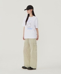 WOMAN OVERSIZED CAT GRAPHIC T-SHIRT