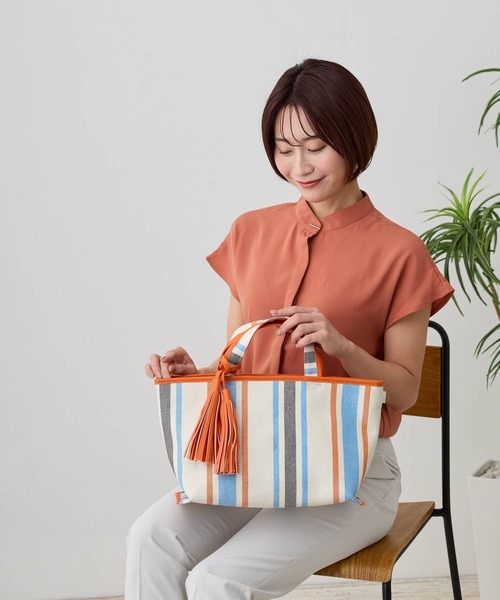 ROOTOTE(ルートート)の「LT.デリ-W-ストライプ-A(トートバッグ・レディース・ブルー系その他・FREE)」の6枚目の写真