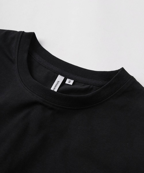 SlashDate（スラッシュデイト）の「【82】エクストラタッチ 無地 クルーネックTシャツ/ユニセックス/レディース/メンズ（Tシャツ/カットソー・メンズ・ホワイト/ブラック・L/M/S）」の4枚目の写真