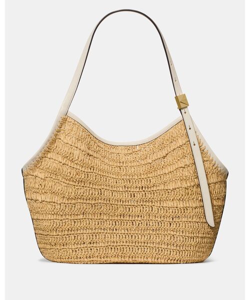 kate spade new york(ケイトスペード ニューヨーク)の「デコ ストロー チューリップ トート バッグ(かごバッグ・レディース・ベージュ・ONESIZE)」の2枚目の写真