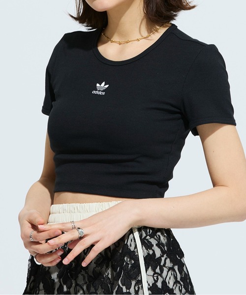 激レア　adidas originals クロップド　トップス　ライトブルー 未使用品 アディダス adidas クロップド パーカーレディース トップス