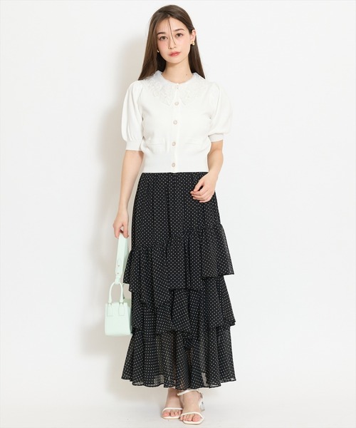 WILLSELECTION（ウィルセレクション）の「シアーレースカラーカーディガン（カーディガン/ボレロ・レディース・オフホワイト/イエロー/ネイビー/ラベンダー・FREE）」の14枚目の写真