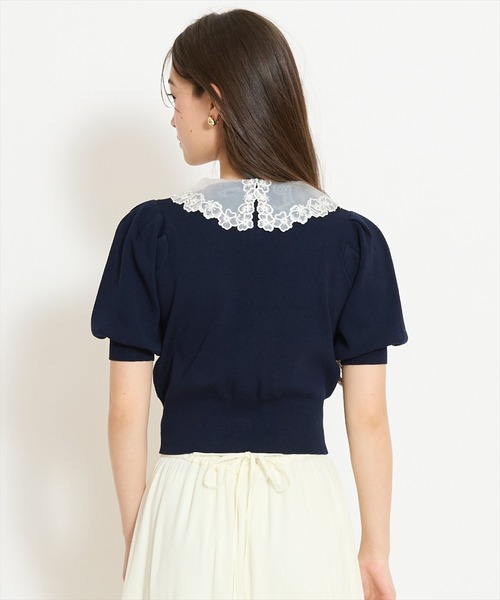 WILLSELECTION（ウィルセレクション）の「シアーレースカラーカーディガン（カーディガン/ボレロ・レディース・オフホワイト/イエロー/ネイビー/ラベンダー・FREE）」の18枚目の写真