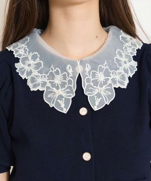 WILLSELECTION（ウィルセレクション）の「シアーレースカラーカーディガン（カーディガン/ボレロ・レディース・オフホワイト/イエロー/ネイビー/ラベンダー・FREE）」の19枚目の写真