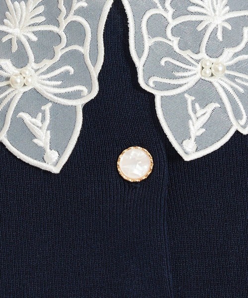 WILLSELECTION（ウィルセレクション）の「シアーレースカラーカーディガン（カーディガン/ボレロ・レディース・オフホワイト/イエロー/ネイビー/ラベンダー・FREE）」の20枚目の写真