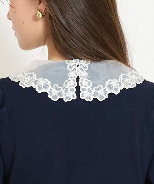 WILLSELECTION（ウィルセレクション）の「シアーレースカラーカーディガン（カーディガン/ボレロ・レディース・オフホワイト/イエロー/ネイビー/ラベンダー・FREE）」の22枚目の写真