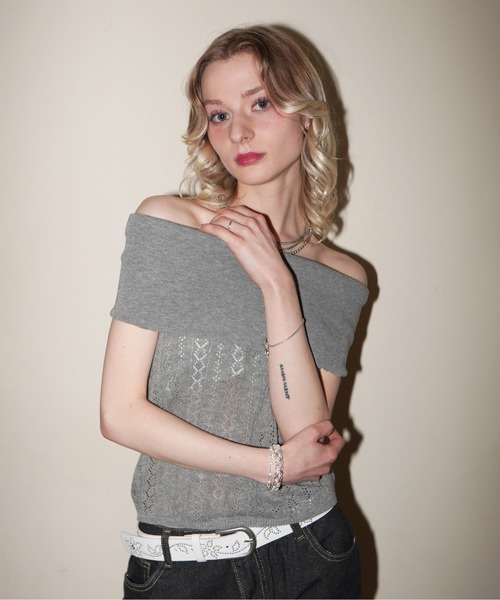 IMARI(イマリ)の「【 IMARI / イマリ 】 レース オフショル カットソー #(Tシャツ/カットソー・レディース・ホワイト/ブラック/グレー/ピンク/ライトブルー・FREE)」の16枚目の写真