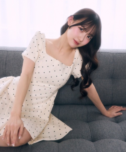 TITTY&CO.(ティティーアンドコー)の「ドットワンピース(ワンピース・レディース・ブラック/ホワイト・FREE)」の7枚目の写真