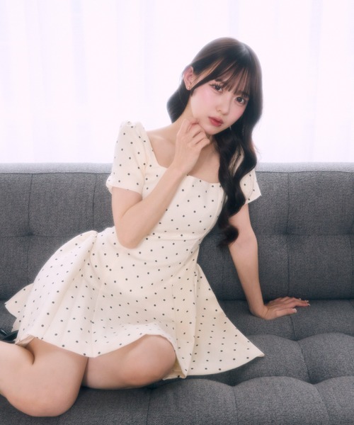 TITTY&CO.(ティティーアンドコー)の「ドットワンピース(ワンピース・レディース・ブラック/ホワイト・FREE)」の9枚目の写真