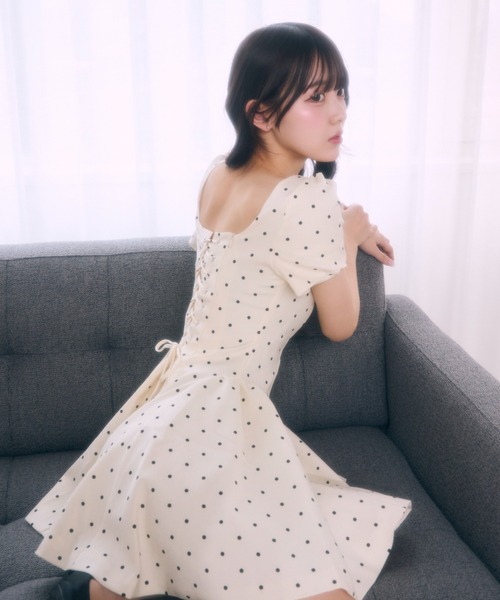 TITTY&CO.(ティティーアンドコー)の「ドットワンピース(ワンピース・レディース・ブラック/ホワイト・FREE)」の16枚目の写真