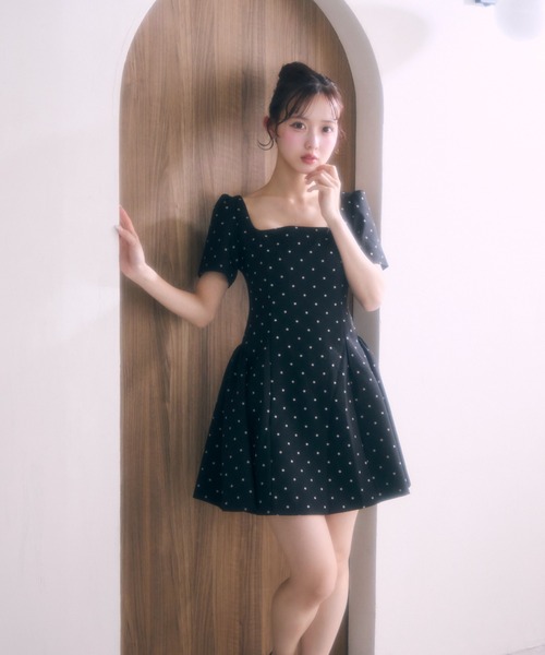 TITTY&CO.(ティティーアンドコー)の「ドットワンピース(ワンピース・レディース・ブラック/ホワイト・FREE)」の19枚目の写真