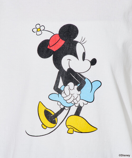 FREAK'S STORE（フリークスストア）の「【MICKEY MOUSE】 リンガーTシャツ/ミッキーマウス/ミニーマウス（Tシャツ/カットソー・レディース・ナチュラル/オフホワイト・ﾌﾘ-）」の13枚目の写真