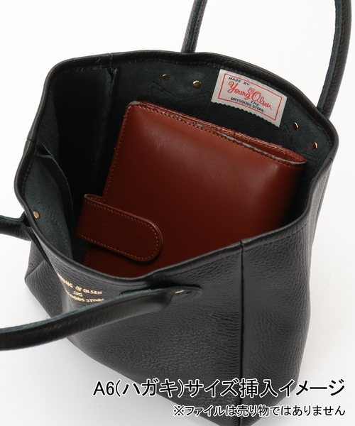 OUTDOOR PRODUCTS（アウトドアプロダクツ）の「Y&O EMBOSSED LEATHER TOTE S（クラッチバッグ・レディース・ピンク/ブラック・FREE）」の7枚目の写真