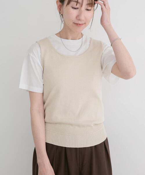 ITEMS URBANRESEARCH（アイテムズ アーバンリサーチ）の「シルケット半袖Tシャツ（Tシャツ/カットソー・レディース・マスタード/ホワイト/グレー/ブラック・FREE）」の15枚目の写真