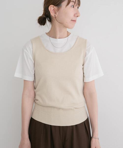 ITEMS URBANRESEARCH（アイテムズ アーバンリサーチ）の「シルケット半袖Tシャツ（Tシャツ/カットソー・レディース・マスタード/ホワイト/グレー/ブラック・FREE）」の16枚目の写真