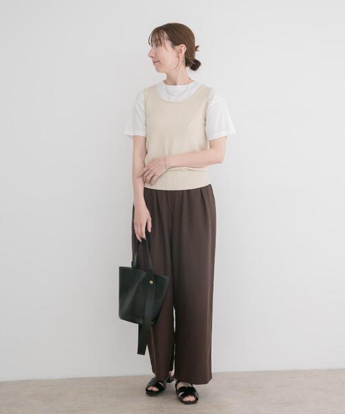 ITEMS URBANRESEARCH（アイテムズ アーバンリサーチ）の「シルケット半袖Tシャツ（Tシャツ/カットソー・レディース・マスタード/ホワイト/グレー/ブラック・FREE）」の17枚目の写真