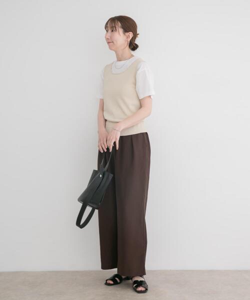 ITEMS URBANRESEARCH（アイテムズ アーバンリサーチ）の「シルケット半袖Tシャツ（Tシャツ/カットソー・レディース・マスタード/ホワイト/グレー/ブラック・FREE）」の18枚目の写真