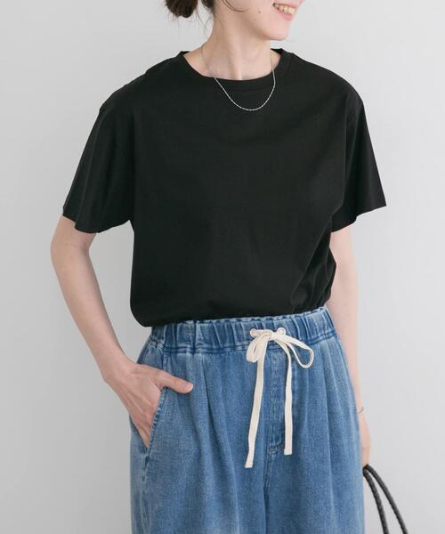 ITEMS URBANRESEARCH（アイテムズ アーバンリサーチ）の「シルケット半袖Tシャツ（Tシャツ/カットソー・レディース・マスタード/ホワイト/グレー/ブラック・FREE）」の21枚目の写真