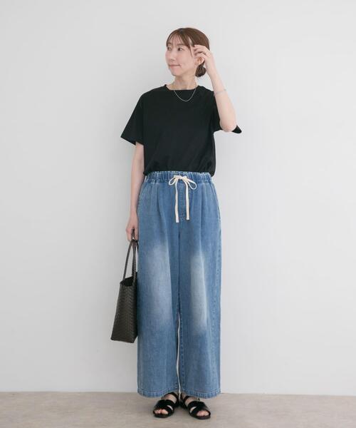 ITEMS URBANRESEARCH(アイテムズ アーバンリサーチ)の「シルケット半袖Tシャツ(Tシャツ/カットソー・レディース・マスタード/ホワイト/グレー/ブラック・FREE)」の13枚目の写真