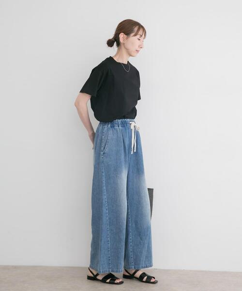 ITEMS URBANRESEARCH(アイテムズ アーバンリサーチ)の「シルケット半袖Tシャツ(Tシャツ/カットソー・レディース・マスタード/ホワイト/グレー/ブラック・FREE)」の14枚目の写真