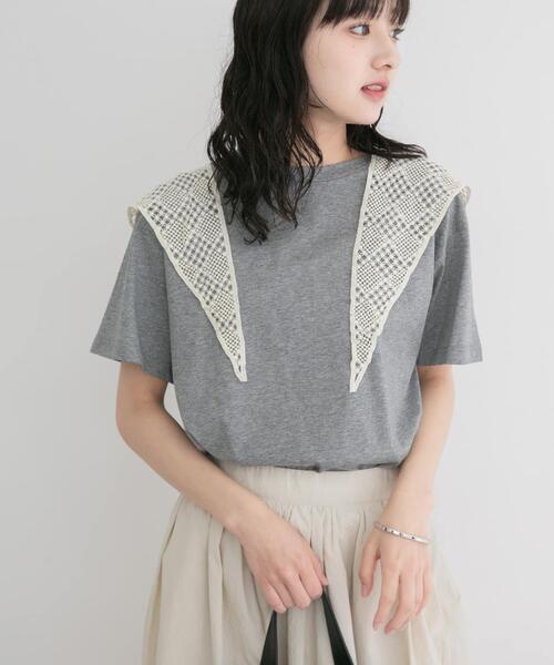 ITEMS URBANRESEARCH(アイテムズ アーバンリサーチ)の「シルケット半袖Tシャツ(Tシャツ/カットソー・レディース・マスタード/ホワイト/グレー/ブラック・FREE)」の20枚目の写真
