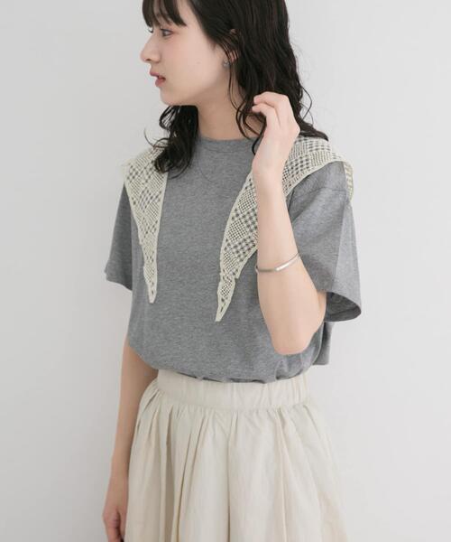 ITEMS URBANRESEARCH(アイテムズ アーバンリサーチ)の「シルケット半袖Tシャツ(Tシャツ/カットソー・レディース・マスタード/ホワイト/グレー/ブラック・FREE)」の21枚目の写真