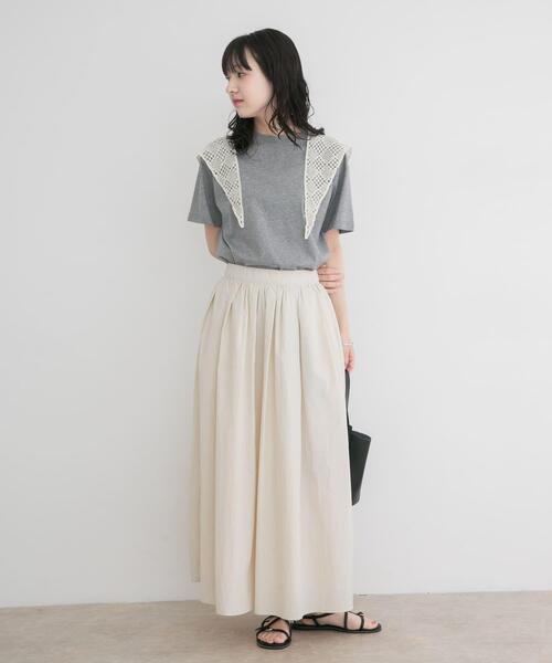 ITEMS URBANRESEARCH(アイテムズ アーバンリサーチ)の「シルケット半袖Tシャツ(Tシャツ/カットソー・レディース・マスタード/ホワイト/グレー/ブラック・FREE)」の22枚目の写真