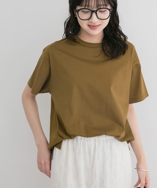 ITEMS URBANRESEARCH（アイテムズ アーバンリサーチ）の「シルケット半袖Tシャツ（Tシャツ/カットソー・レディース・マスタード/ホワイト/グレー/ブラック・FREE）」の8枚目の写真