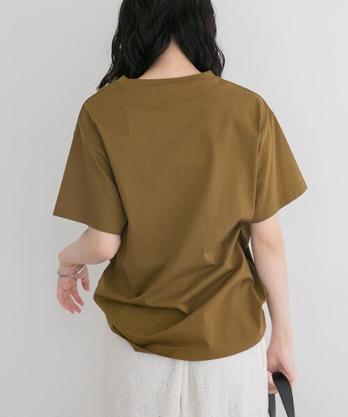 ITEMS URBANRESEARCH（アイテムズ アーバンリサーチ）の「シルケット半袖Tシャツ（Tシャツ/カットソー・レディース・マスタード/ホワイト/グレー/ブラック・FREE）」の10枚目の写真