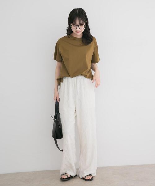 ITEMS URBANRESEARCH（アイテムズ アーバンリサーチ）の「シルケット半袖Tシャツ（Tシャツ/カットソー・レディース・マスタード/ホワイト/グレー/ブラック・FREE）」の11枚目の写真