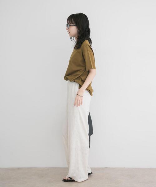 ITEMS URBANRESEARCH（アイテムズ アーバンリサーチ）の「シルケット半袖Tシャツ（Tシャツ/カットソー・レディース・マスタード/ホワイト/グレー/ブラック・FREE）」の12枚目の写真