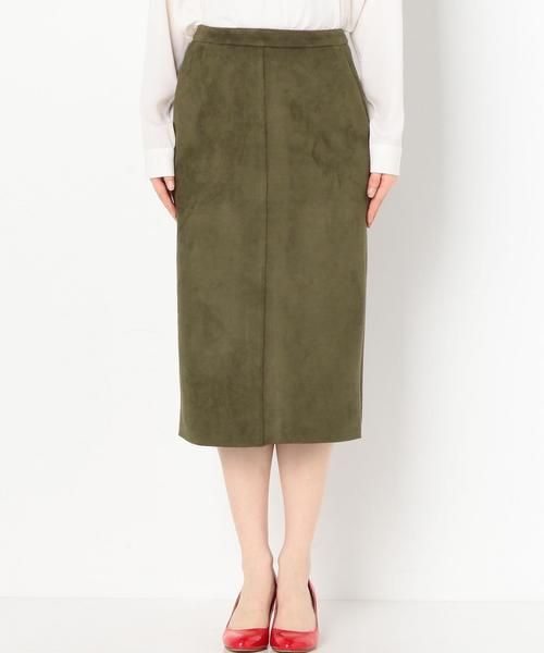 Another Edition(アナザーエディション)の「フェイクスウェードタイトスカート/AEBFC FAKE SUEDE TIGHT◆(スカート・レディース・ナチュラル/オリーブ・MEDIUM/SMALL)」の8枚目の写真