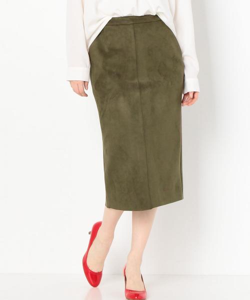 Another Edition(アナザーエディション)の「フェイクスウェードタイトスカート/AEBFC FAKE SUEDE TIGHT◆(スカート・レディース・ナチュラル/オリーブ・MEDIUM/SMALL)」の16枚目の写真