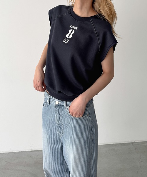 CANAL JEAN（キャナルジーン）の「Lakey Park　8 スウェットタンクトップ（タンクトップ・レディース・ネイビー/アッシュ・ONE SIZE）」の3枚目の写真