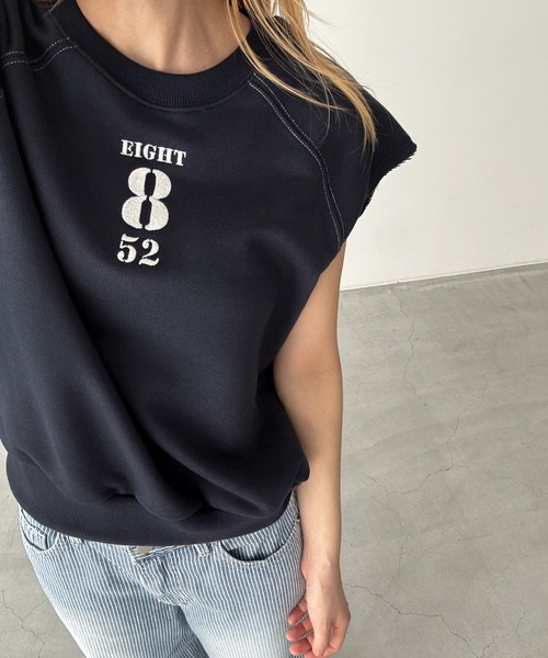 CANAL JEAN（キャナルジーン）の「Lakey Park　8 スウェットタンクトップ（タンクトップ・レディース・ネイビー/アッシュ・ONE SIZE）」の4枚目の写真