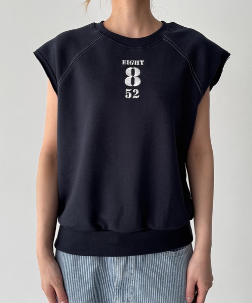 CANAL JEAN（キャナルジーン）の「Lakey Park　8 スウェットタンクトップ（タンクトップ・レディース・ネイビー/アッシュ・ONE SIZE）」の7枚目の写真