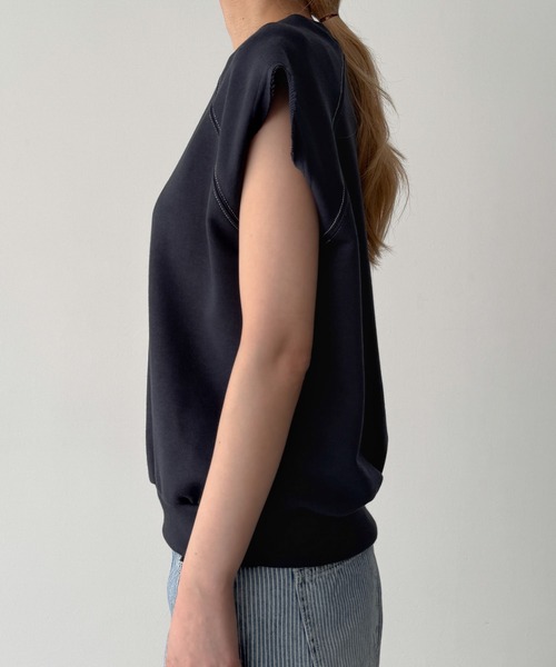 CANAL JEAN（キャナルジーン）の「Lakey Park　8 スウェットタンクトップ（タンクトップ・レディース・ネイビー/アッシュ・ONE SIZE）」の8枚目の写真