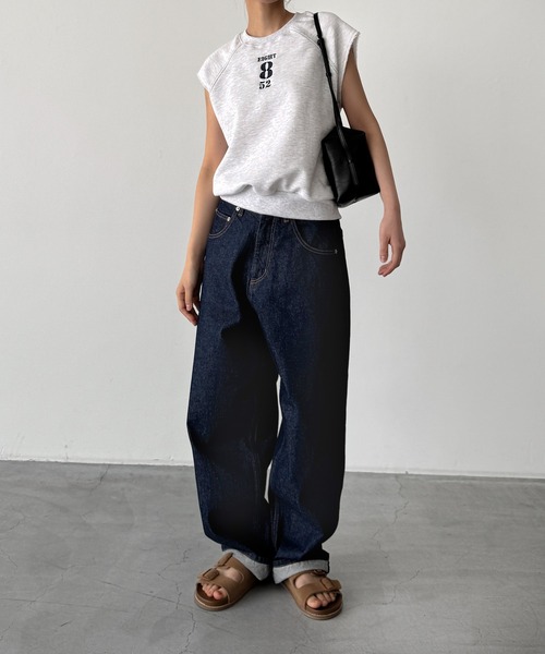 CANAL JEAN（キャナルジーン）の「Lakey Park　8 スウェットタンクトップ（タンクトップ・レディース・ネイビー/アッシュ・ONE SIZE）」の16枚目の写真